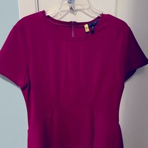 BCBG Max Azaria zip back fit and flare top